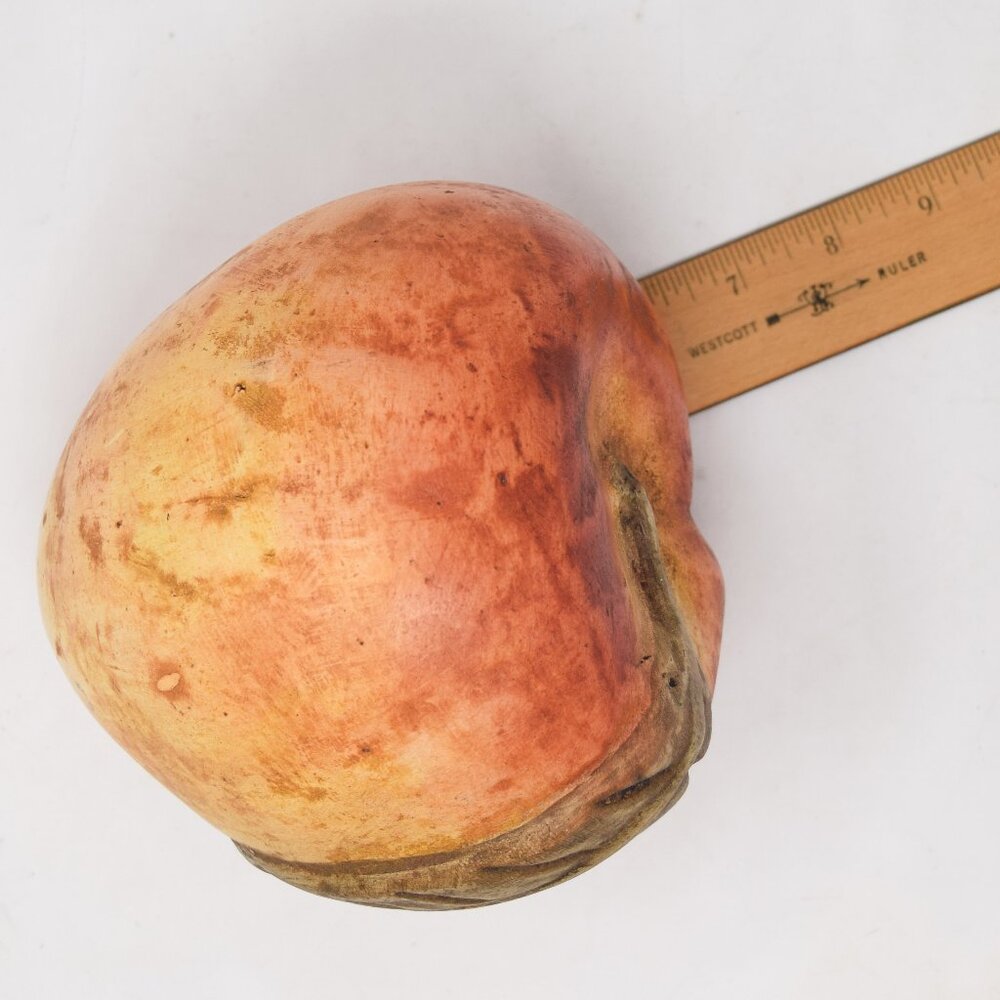 Oversized Peach Statue Fruit Decor Nature Large MCM Cottagecore Farmhouse Granny - Picture 15 of 16